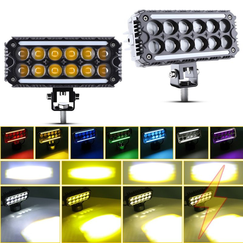 Whv105 Colorful Led Work Light Rear Heat Sink Rear heat-sink product view for housing and cable reference.