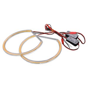 Yellow LED Transparent COB Angel Eye Ring 12V-24V IP68