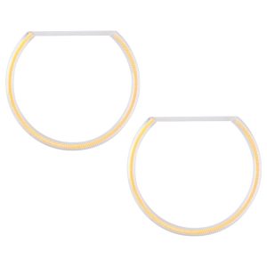Pair view showing two transparent COB angel eye rings.