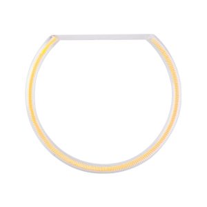 Single ring view showing the transparent body and yellow COB strip.