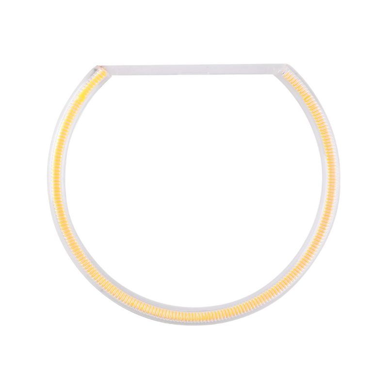 Single ring view showing the transparent body and yellow COB strip.