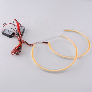 Wiring kit view showing two rings, leads, and control modules.
