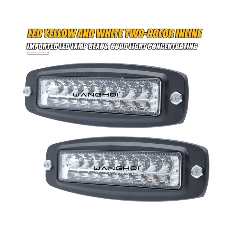 Yellow White Two Color Inline Led Work Light 05 Yellow White Inline White White reference for yellow-white two-color in-line LED work light